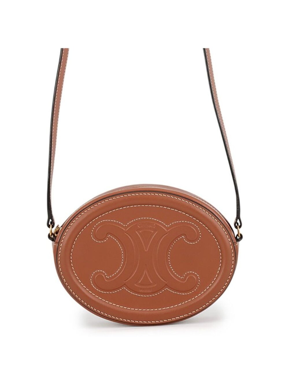 Celine Shoulder Bag Oval Perth Cuir Triomphe Calfskin